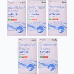 Asthalin inhaler 100mcg pack of 5