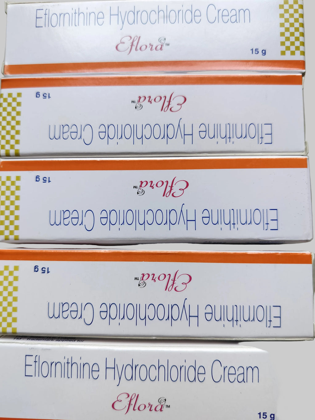 Five  Eflora Eflornithine Hydrochloride Cream, 15 g each, Free shipping Uk , USA and Australia only £85 