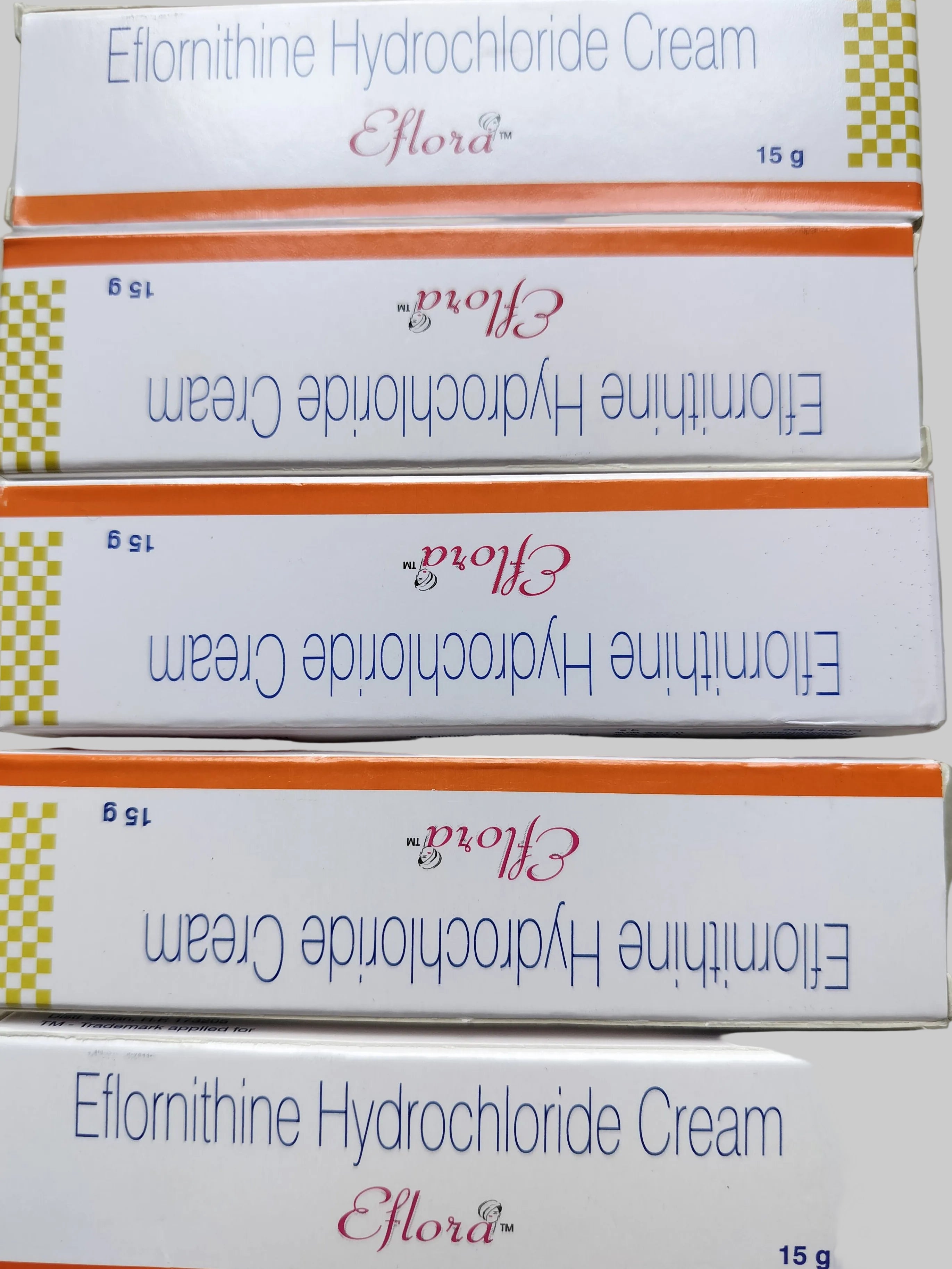 Five  Eflora Eflornithine Hydrochloride Cream, 15 g each, Free shipping Uk , USA and Australia only £85 